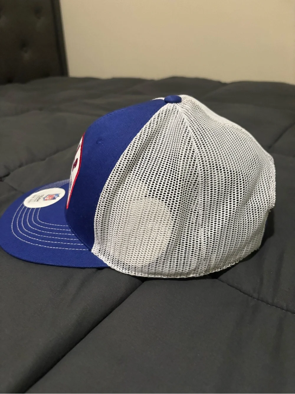 NFL Buffalo Bills Royal Blue and White Mesh Patch Hat